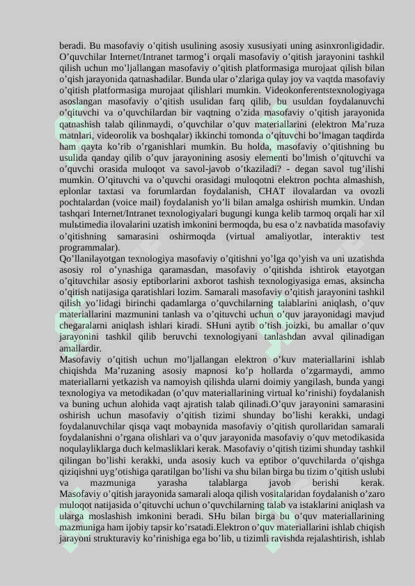 Masofaviy ta’limni rivojlantirish istiqbollari 4
