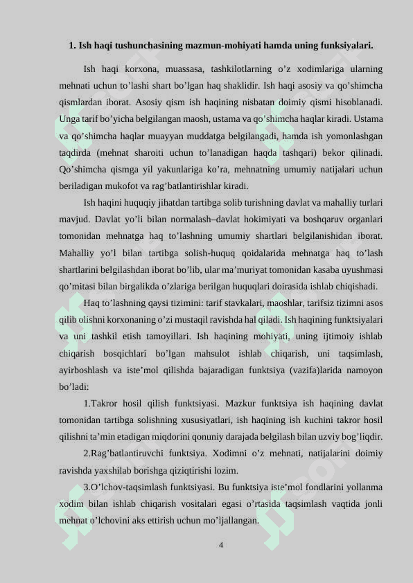 Ish haqining mohiyati va iqtisodiy mazmuni 4