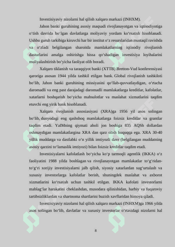 Islоm tаrаqqiyоt bаnki, yuzаgа kelishi mаqsаdi vа vаzifаlаri 8