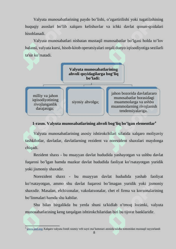 Jahon valyuta tizimi va uning elementlari (kurs ishi) 8
