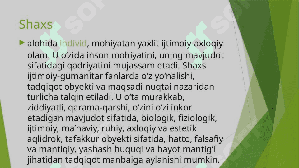 Shaxsni oʻz oʻzini anglashi 3