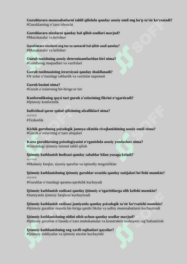 Sotsiologiyadan 100 ta test 2