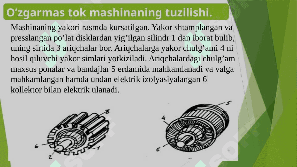 O‘zgarmas tok elektr mashinalari. 8