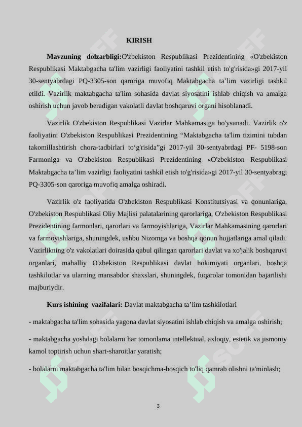 O‘quv dasturi va ularning bajarilish jarayoni 3