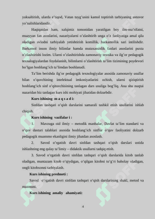 O’QISH SAVODXONLIGI DARSLIKLARIDA BERILGAN                              KASB-HUNARGA OID SO’ZLARNING O’RGANILISHI 3