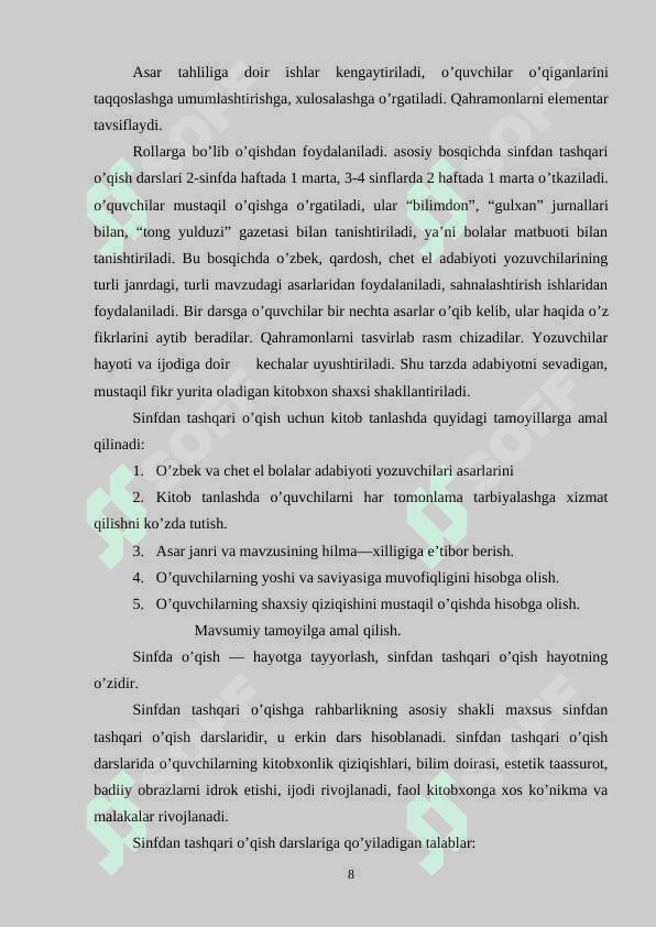 O’QISH SAVODXONLIGI DARSLIKLARIDA BERILGAN                              KASB-HUNARGA OID SO’ZLARNING O’RGANILISHI 7