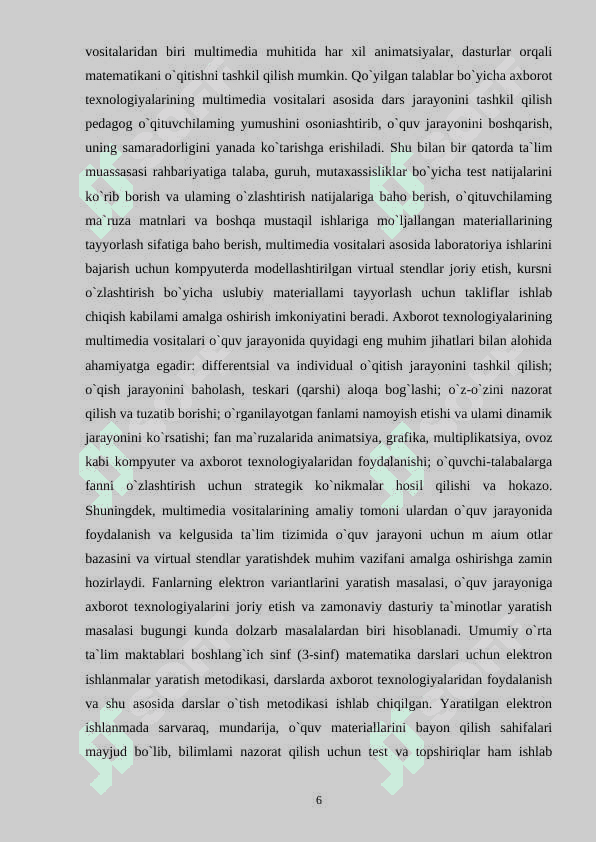 O’quvchilarni innovatsion darslarni amalga  oshirishga tayyorlash 6