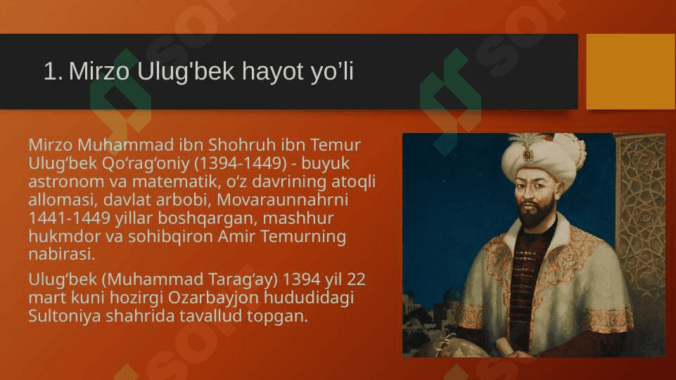 MIRZO ULUG'BEK DAVLAT ARBOBI VA BUYUK OLIM 3