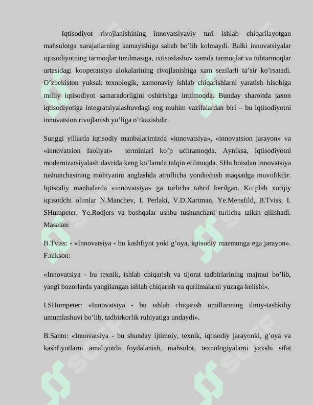 Korxonaning innovatsion faoliyati va uni tashkil etish shakllari. 3