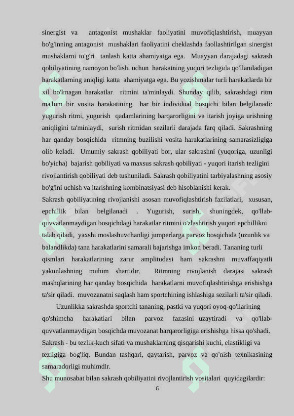 Zamonaviy voleybolda sakrovchanlikni ahamiyati va uni nostandart mashqlar yordamida o'stirish uslubiyati 6