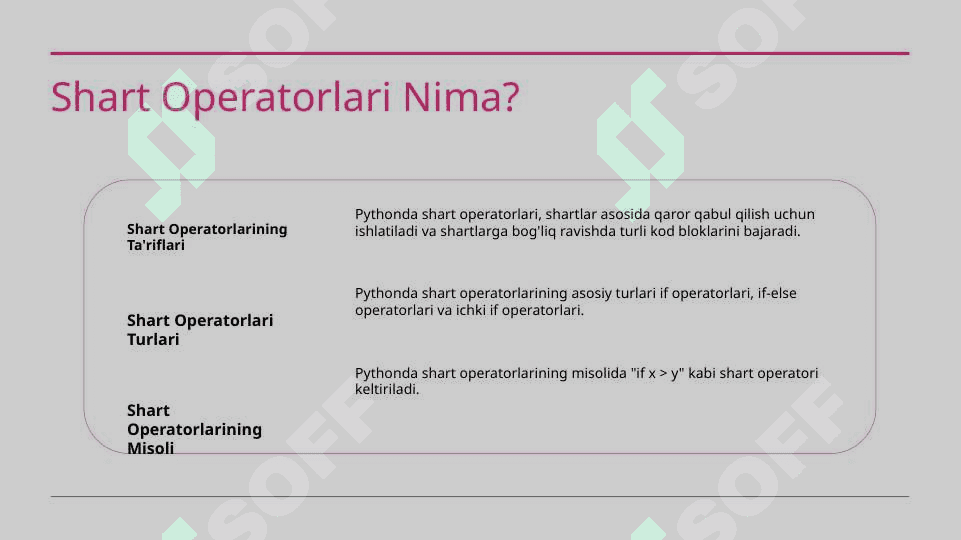 Pythonda shart operatorlari 3
