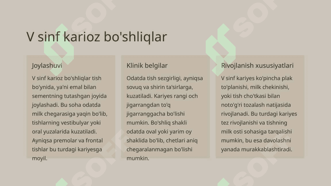 Fantomlarda V- VI sinf karioz bo‘shliqlarini charxlash va plombalash. 3