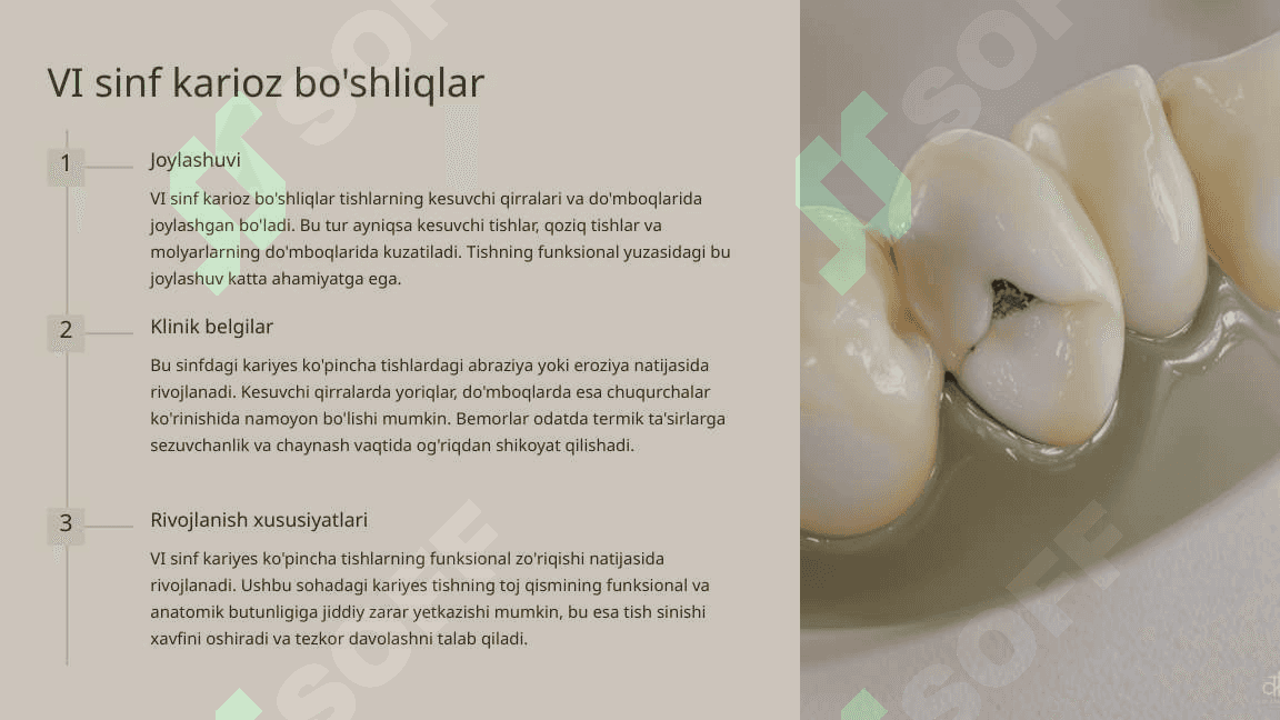 Fantomlarda V- VI sinf karioz bo‘shliqlarini charxlash va plombalash. 4