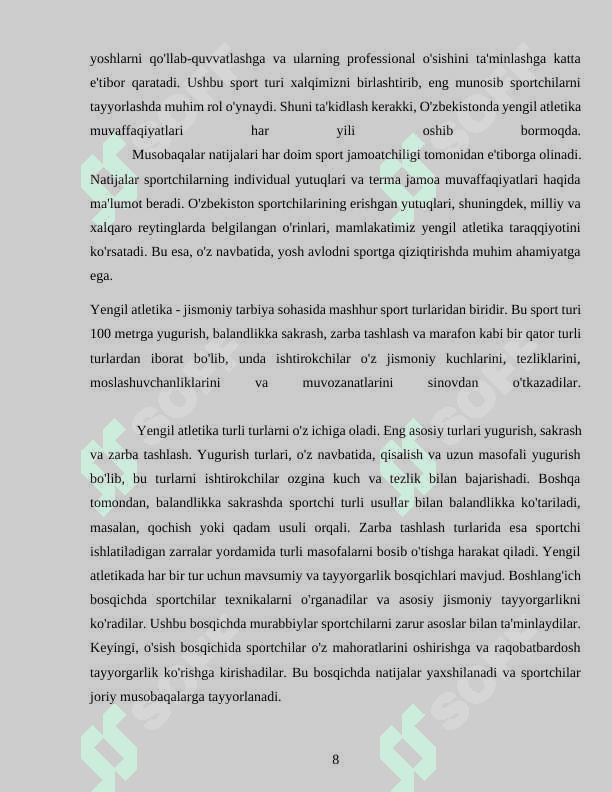 O'zbekistonning jisminiy tarbiya tizmida yengil atletikaning o'rni 4