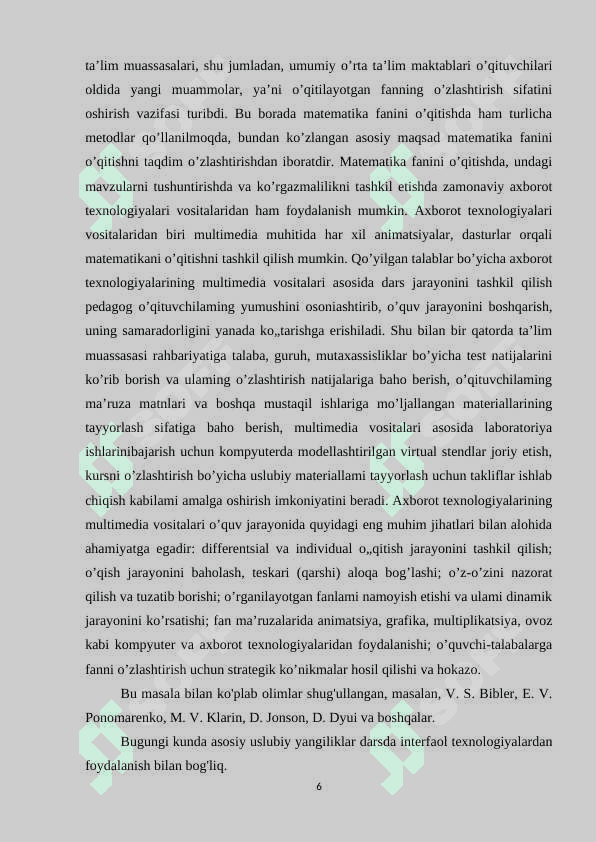 2-sinf matematika darslarida multimediya darslaridan foydalanish 6