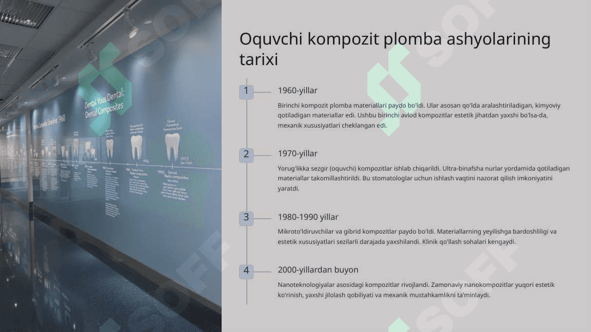 Oquvchi kompozit plomba ashyolari. Fissur germetiklar. Tarkibi, xususiyatlari, qo‘llanilishi. 3