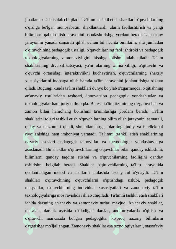 Ta‘limni tashkil etish shakllari va turlari 4