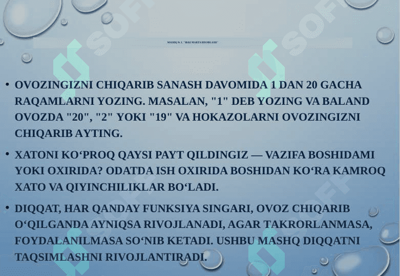 Diqqat va xotira asosida mustail ishi 5