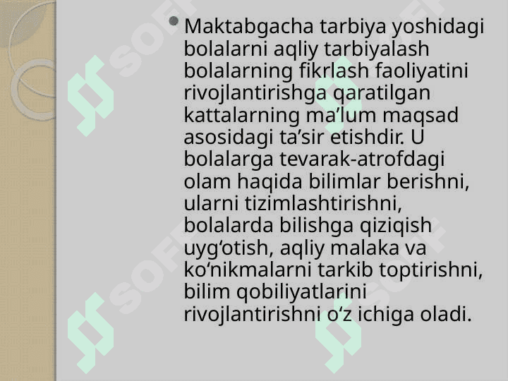 Maktabgacha ta’lim tashkilotlarida aqliy tarbiyani tashkil etish 3