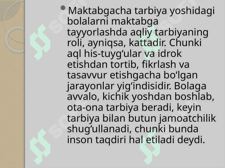 Maktabgacha ta’lim tashkilotlarida aqliy tarbiyani tashkil etish 4