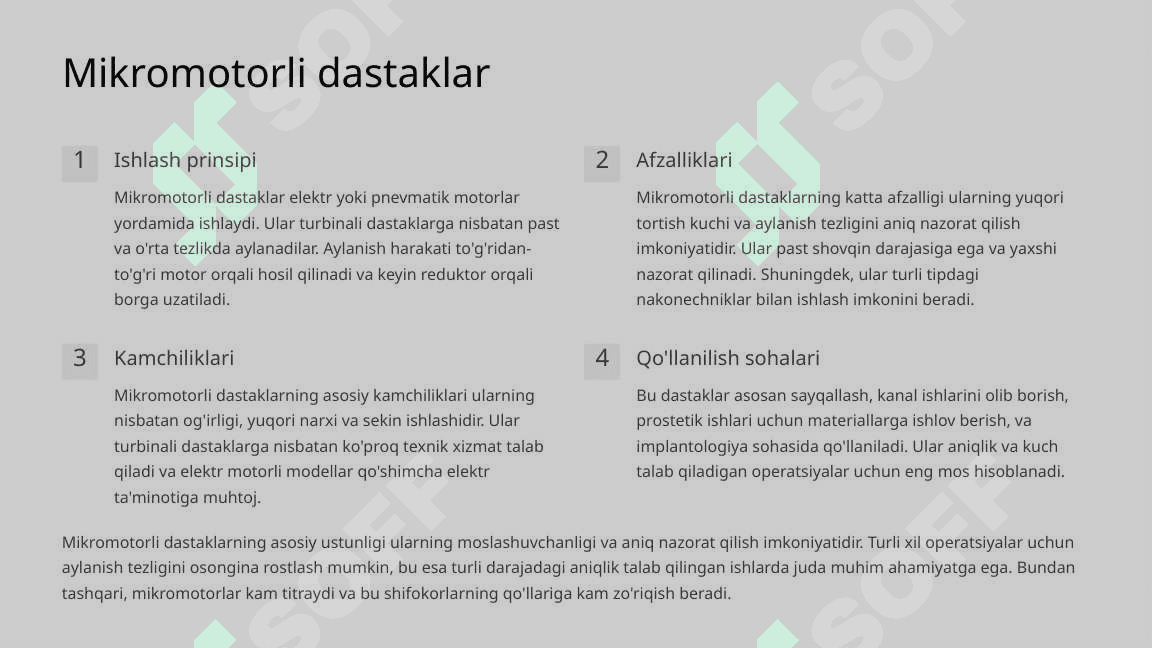 Zamonaviy stomatologik dastaklar. 8