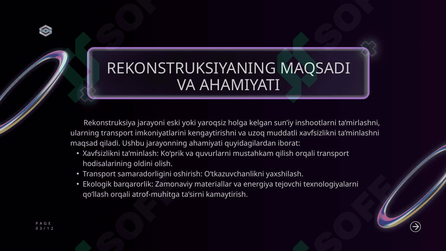 AVTOMOBIL YO'LLARIDAGI SUN'IY INSHOOTLAR REKONSTRUKSIYA QILISH TARTIB QOIDALARI VA ME'YORLARI 3