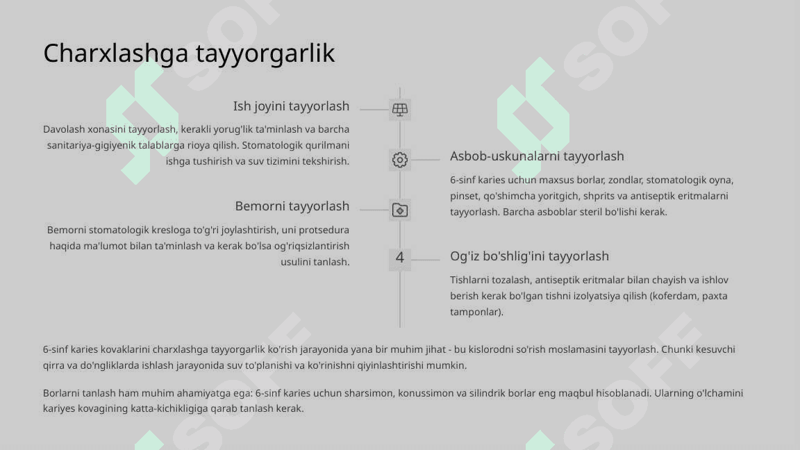 6-sinf karies kovaklarni charxlashning o‘ziga xos tomonlari. 7