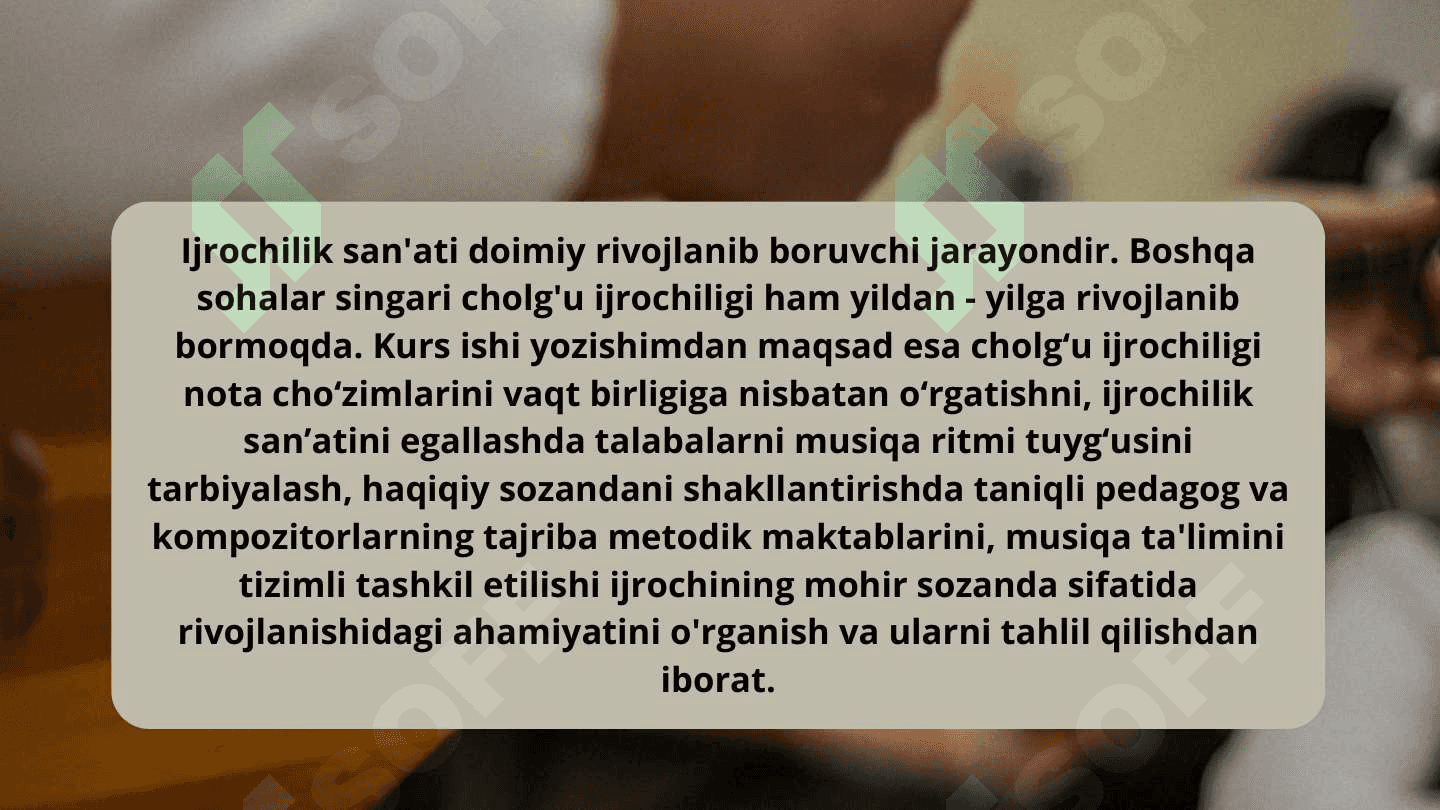 Cholg'u ijrochiligida sozanda mahorati 7