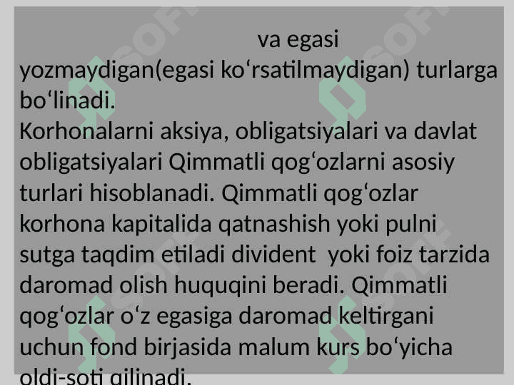 Buxgalteriyada qimmatli qogʻozlarni hisobga oluvchi schyotlar 4