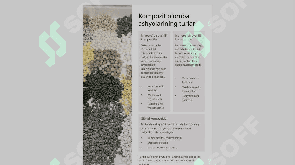 Kompozit plomba ashyolari bilan ishlashning amaliy jihatlari. 3