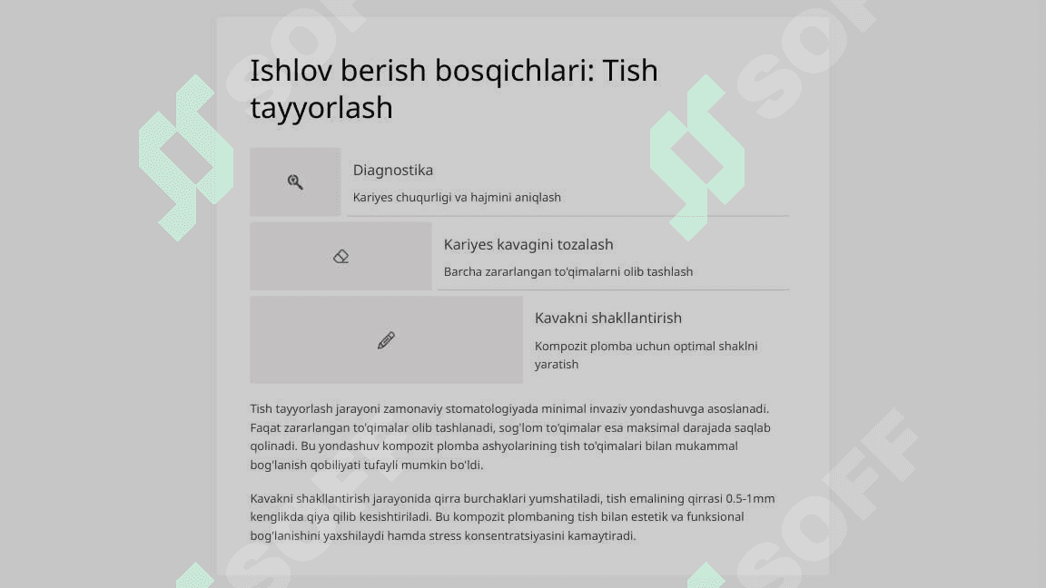 Kompozit plomba ashyolari bilan ishlashning amaliy jihatlari. 7
