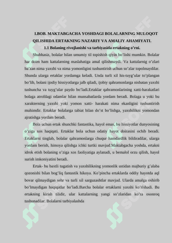 7 YOSHLI BOLALARNI BADIIY ASARLARNI QAYTA HIKOYA QILISHGA O`RGATISH 4