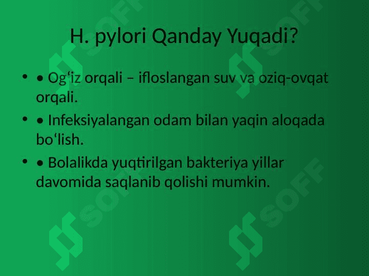 Helicobacter pylori va Uning Sog‘lom Organizmga Ta’siri 3