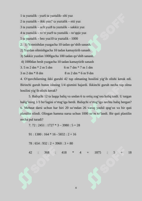 3-4- SINFLARDA MATEMATIKA DARSLARIDA 1000 ICHIDA NOMERLASH METODIKASI 6