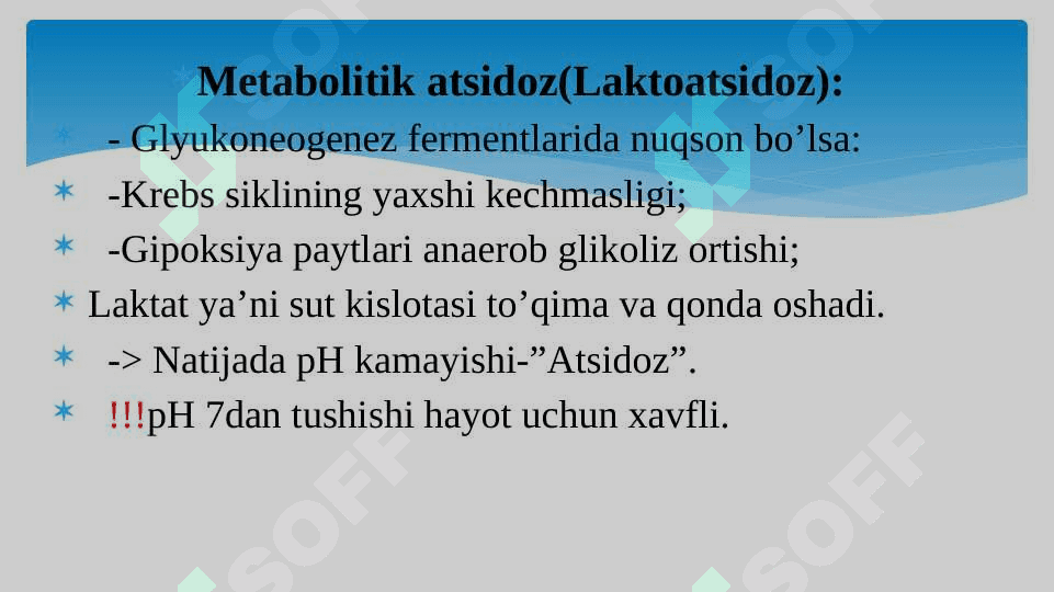Uglevod almashinuvi bosqichlarining buzilishlari 8