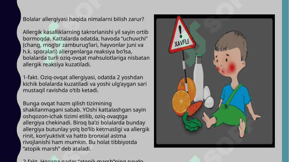 Maktabgacha ta’lim tashkilotlarida bolalarda alergiya holatlari 2
