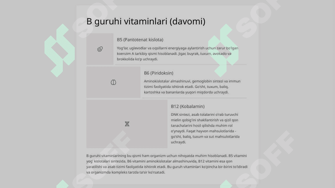Vitaminlar guruhlari, turlari va ularga tarif. “S”-vitaminli tarkibi bo‘yicha ovqatlanish adekvatligini o‘rganish va baholash. 7