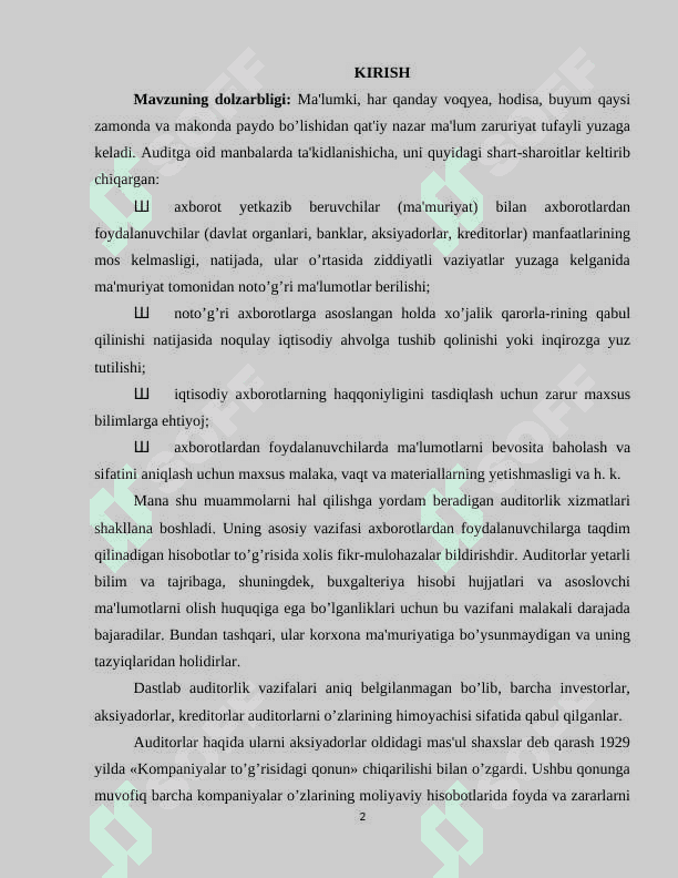 Auditda  ekspert ishlaridan foydalanish 2