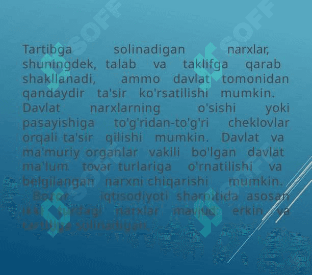 Narx belgilash 5