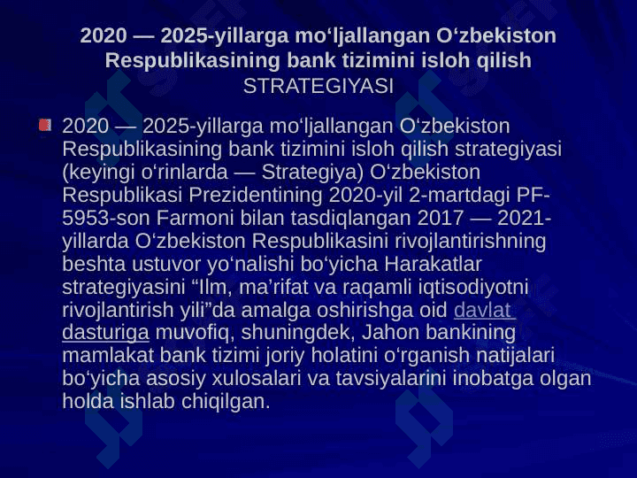 Banklarda davlat ulushini kamaytirish va banklararo raqobatni rivojlantirish masalalari 6