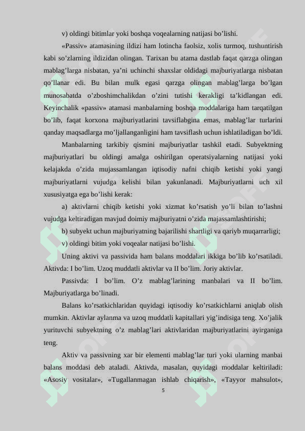 BALANS MODDALARI VA ULARNING IZOHLANISHI 5