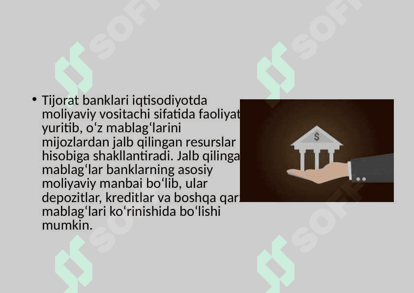 Tijorat banklarining jalb qilingan mablag’lari va uning tasnifini shakillantirish 3