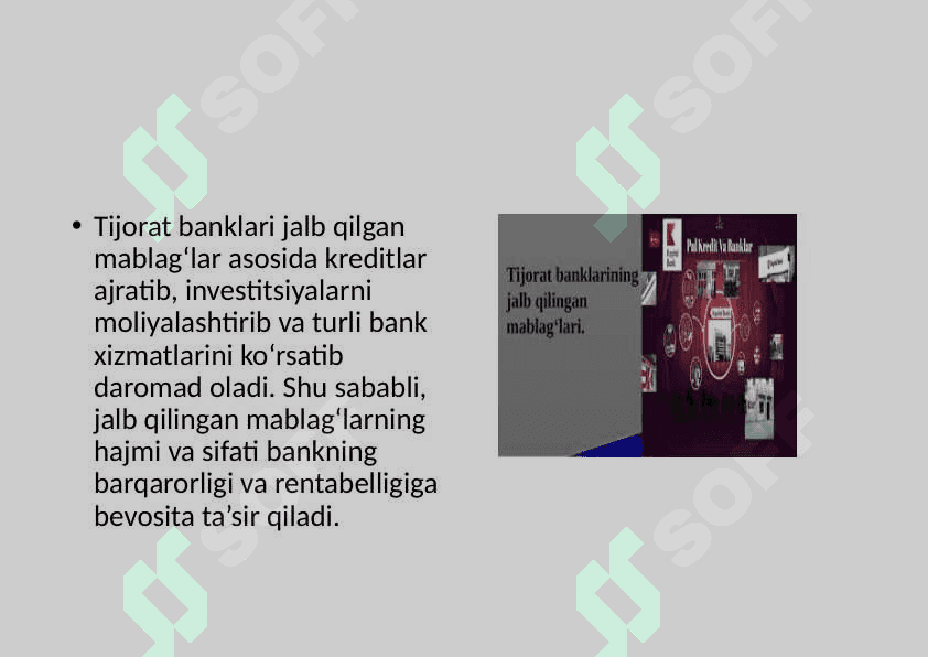 Tijorat banklarining jalb qilingan mablag’lari va uning tasnifini shakillantirish 4