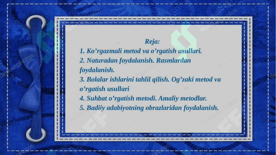 Maktabgacha yoshdagi bolalarni tasviriy faoliyatga o‘rgatishning metod va usullari 2