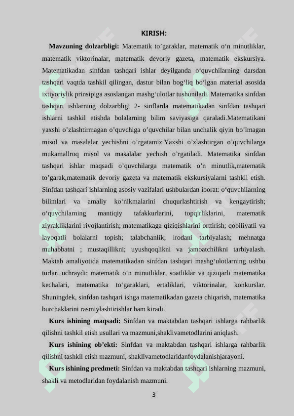 KURS ISHI 3