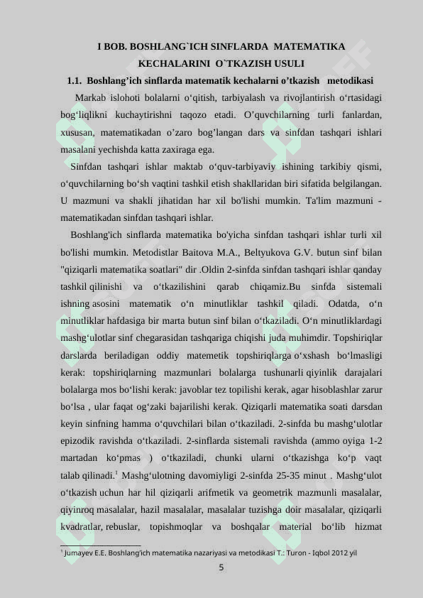 KURS ISHI 5