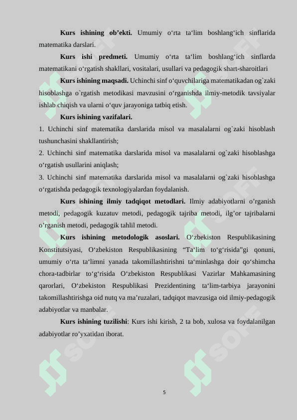 KURS ISHI 5