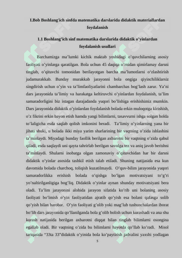 DASTLABKI MATEMATIK TUSHUNCHALARNI SHAKLLANTIRISHDA DIDAKTIK O’YINLARNING O’RNI 5