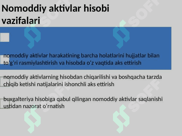 NOMODDIY AKTIVLAR HISOBINING NORMATIV HUQUQIY ASOSLARI , TURKUMLANISHI VA BAHOLANISHI 3