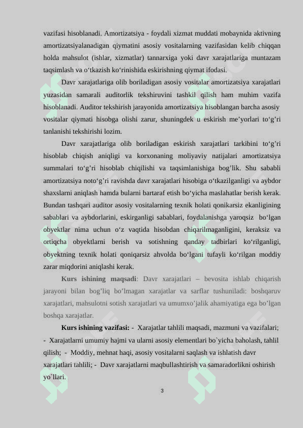 Davr xarajatlari tarkibi va ularni hisobga olish 3